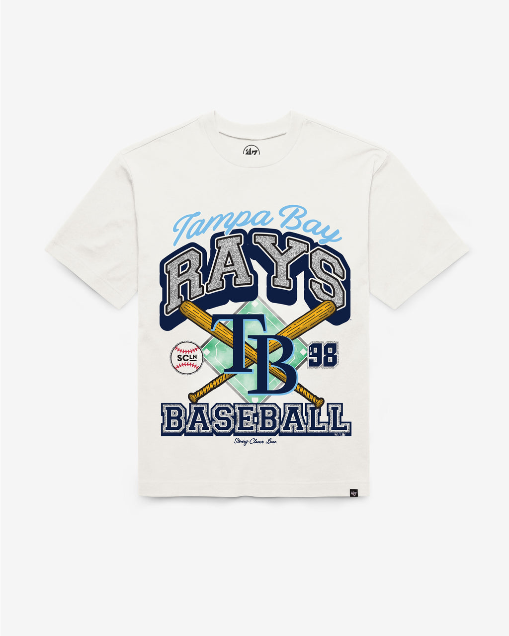 TAMPA BAY RAYS STONEY CLOVER LANE X '47 FOUNDATION TEE WOMENS