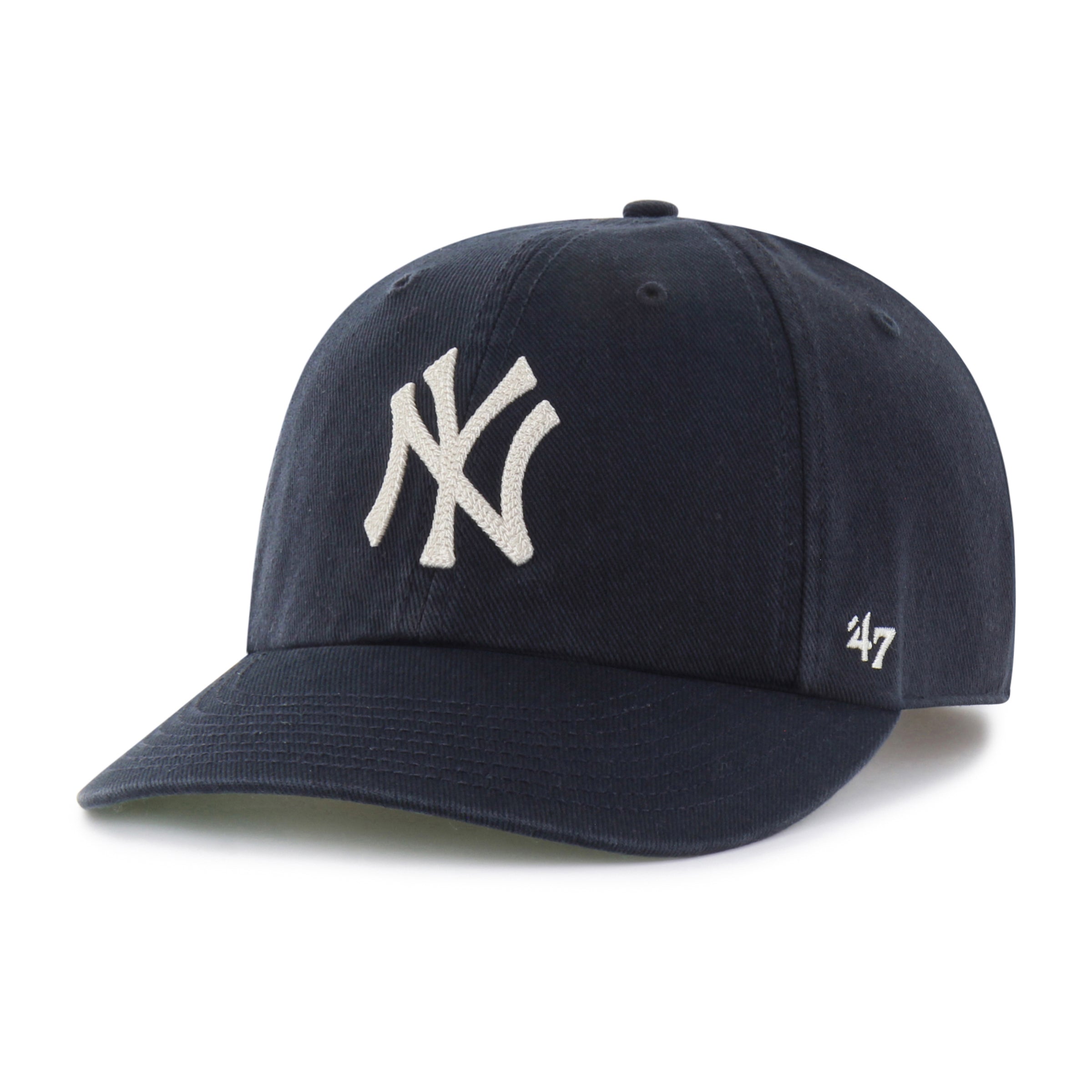NEW YORK YANKEES CHAIN SIDE STITCH '47 CLEAN UP ROUND VISOR
